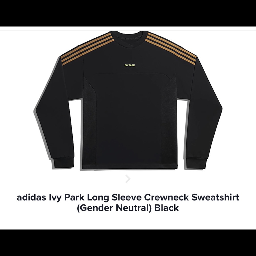 IVY PARK DRIP 2 BLACK CREWNECK LARGE